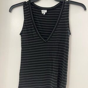 Armani Collezioni Black Striped Tank Top